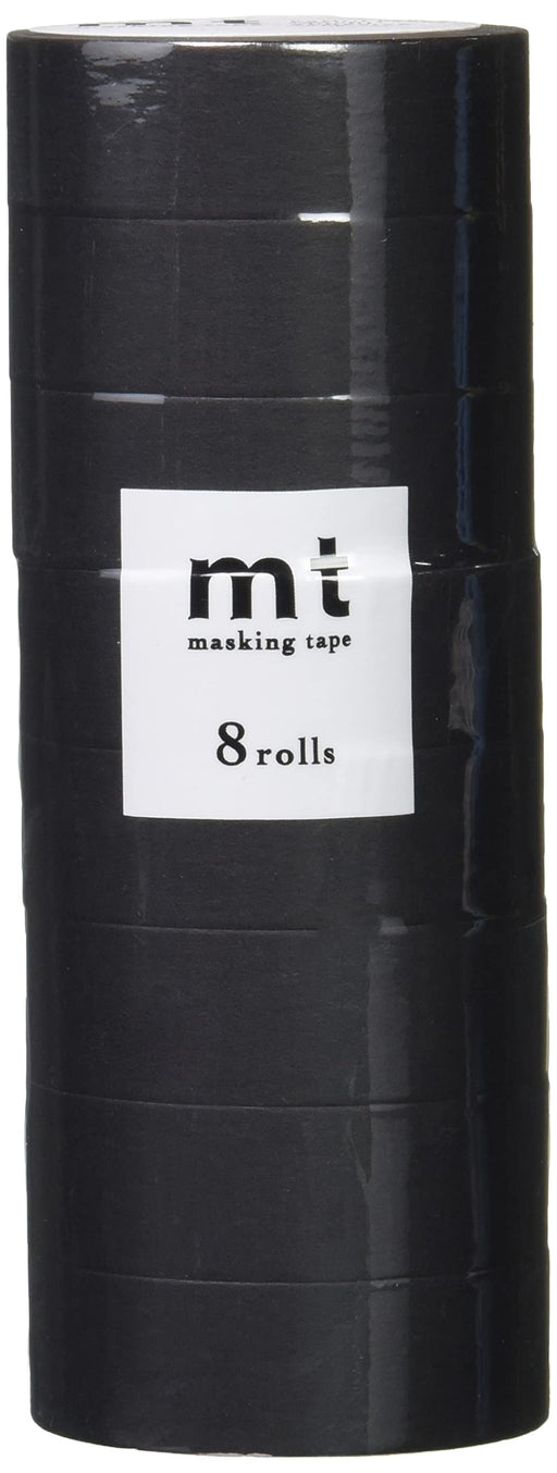KAMOI mt Masking Tape 8P Matte Black MT08P207R Width 15mm x 7m Same color 8 roll_1