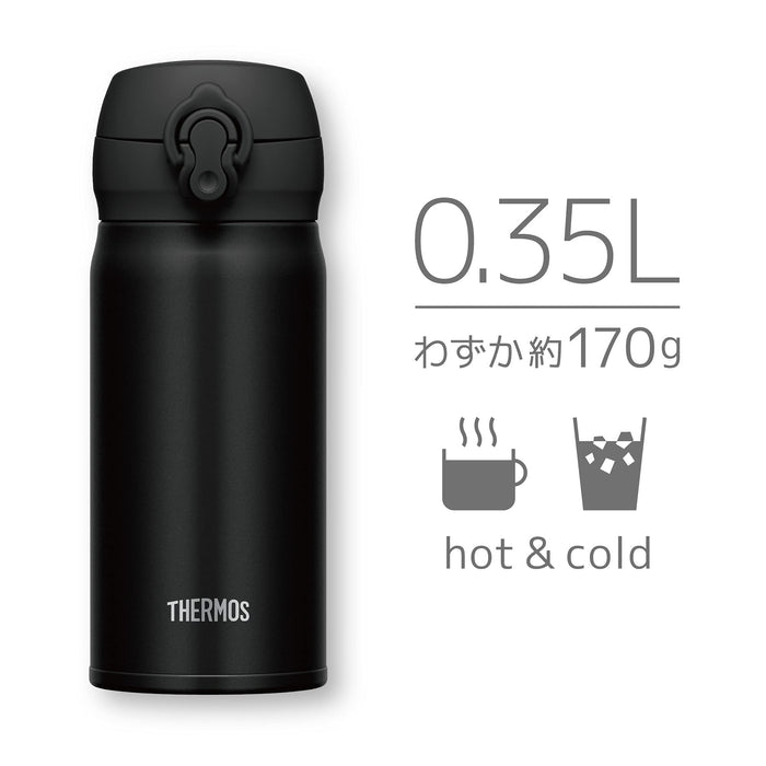 Thermos water bottle vacuum insulation mobile mug 350ml deep black JNL-355 DPBK_4