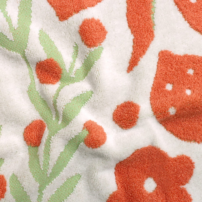 Iori Imabari towel face towel seto (orange) fluffy durable Long-lasting Cotton_4