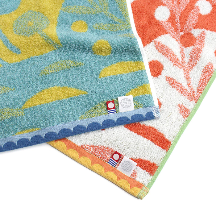 Iori Imabari towel face towel seto (orange) fluffy durable Long-lasting Cotton_6