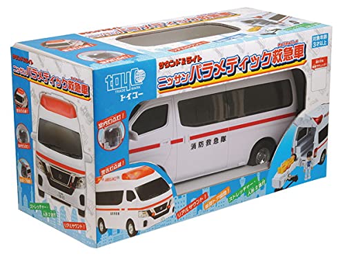 Toyco Nissan Sound Paramedic Ambulance with Figure Battery Powered ABS Toy NEW_2