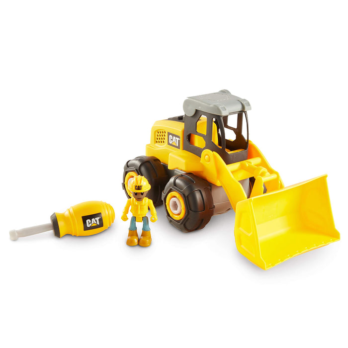 Kyoshoe Egg CAT Assembly Challenge Wheel Loader TM009 Movable tires Hand rolling_3