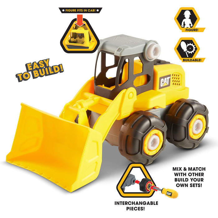 Kyoshoe Egg CAT Assembly Challenge Wheel Loader TM009 Movable tires Hand rolling_6