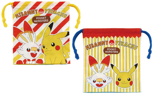 Skater Bento Drawstring Bag with Gusset Set of 2 pieces Pokemon KB64WN-A NEW_1