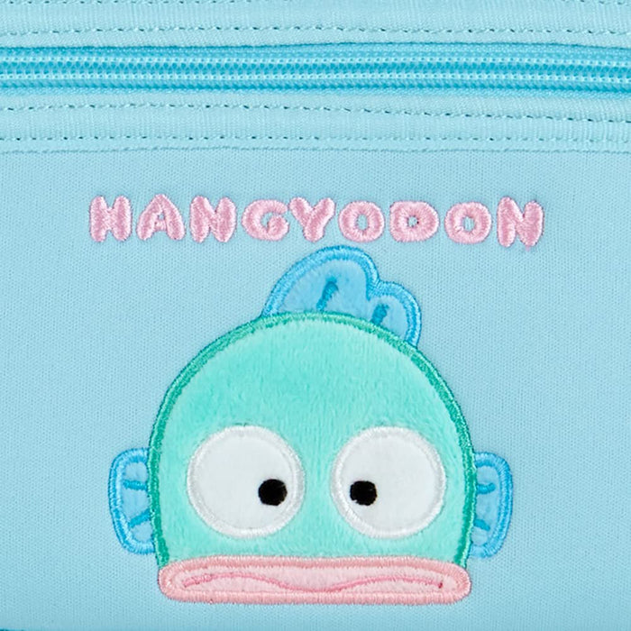 Sanrio Hangyodon Gadget Case 931080 21x2.5x13cm Blue Polyester Zip Closure NEW_4