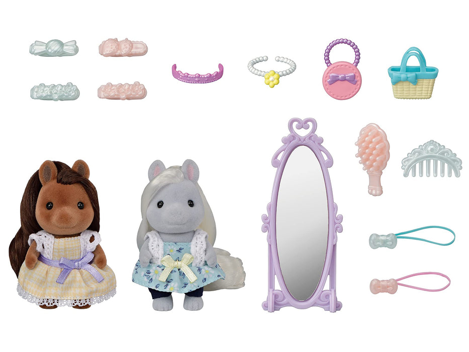 Sylvanian Families Stylish Pony Friends Set Hair salon FU-17 Doll & Furniture_3