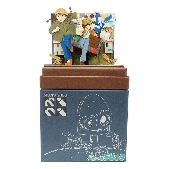 Laputa Castle in the Sky Papercraft Theta and Pazu Flee Ghibli Mini MP07-133 NEW_2
