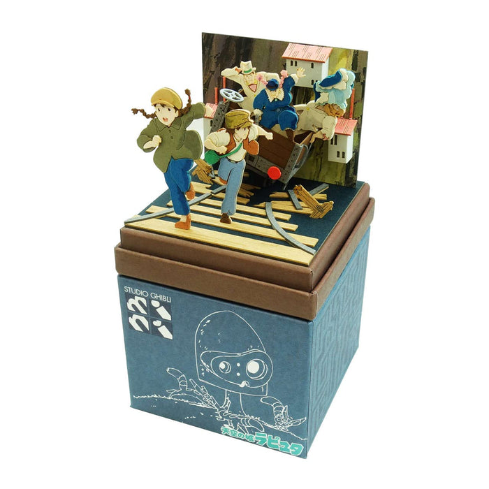 Laputa Castle in the Sky Papercraft Theta and Pazu Flee Ghibli Mini MP07-133 NEW_3