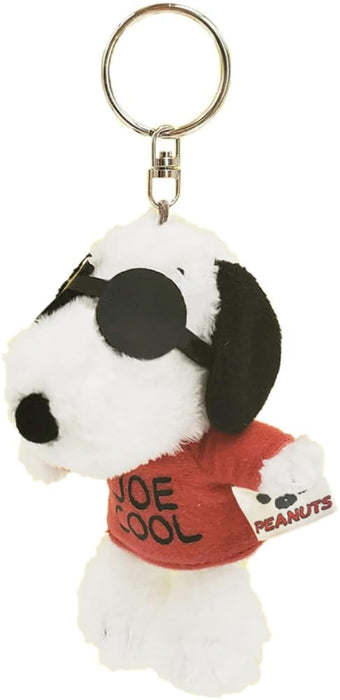 Nakajima Corporation 166791-22 Snoopy Joe Cool Petite Fluffy Mascot Keychain NEW_1