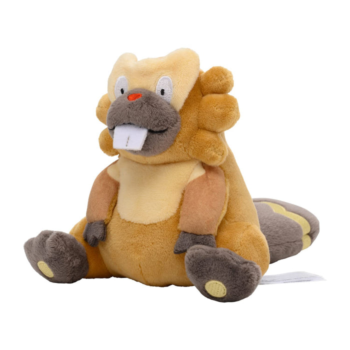 Pokemon Center Origital Pokemon fit Plush Doll Bibarel H12xW12.2xD13.5cm NEW_2