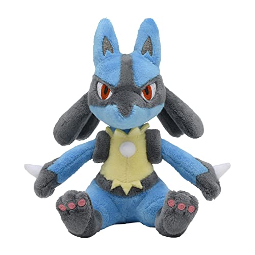 Pokemon Center Origital Pokemon fit Plush Doll Lucario H15.5xW12.85xD13.95cm NEW_1