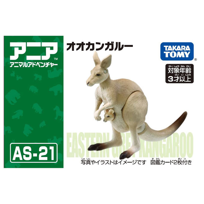 TAKARA TOMY Ania AS-21 Giant Kangaroo PVC Real Design Animal Action Figure 15+_2
