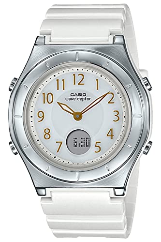 Casio LWA-M145-7 Wave Ceptor Wristwatch Radio Solar Woman's White Resin NEW_1