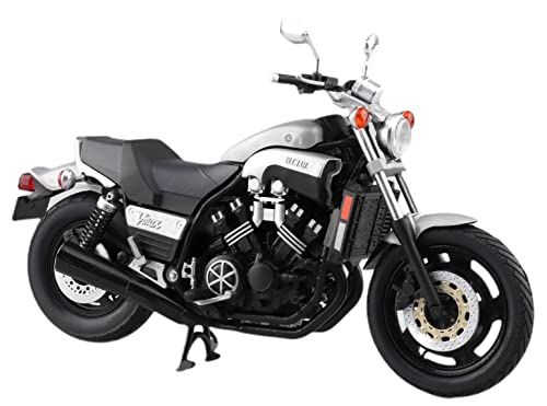 AOSHIMA YAMAHA Vmax Silver 1/12 Scale Motorcycle Diecast Model w/ Display Stand_1