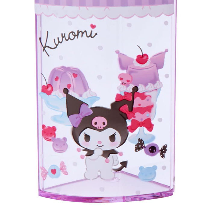 Sanrio pen stand purple plastic Kuromi 360 degrees rotate 213179 10x10x11cm NEW_3