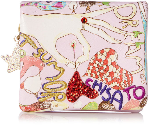 Tsumori Chisato wallet Happy Staff Women's Lavender Made in Japan 57525-41 NEW_1