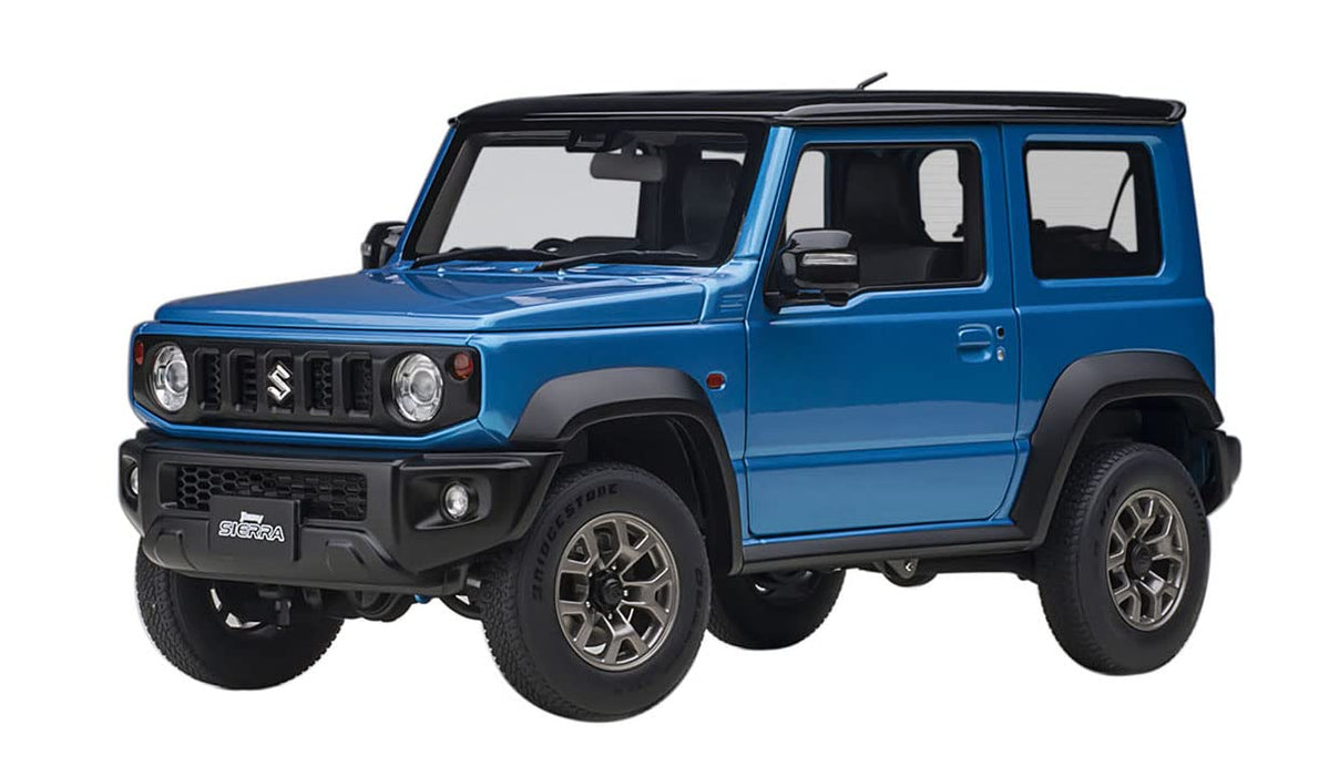 AUTOart 1/18 Suzuki Jimny Sierra JB74 Blue Metallic/Black-Roof Model Car 78507_1