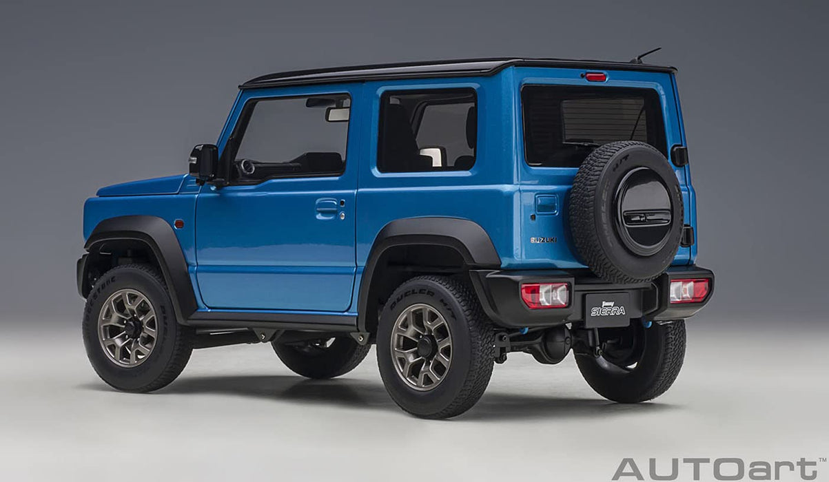 AUTOart 1/18 Suzuki Jimny Sierra JB74 Blue Metallic/Black-Roof Model Car 78507_2