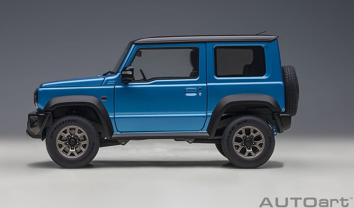 AUTOart 1/18 Suzuki Jimny Sierra JB74 Blue Metallic/Black-Roof Model Car 78507_3
