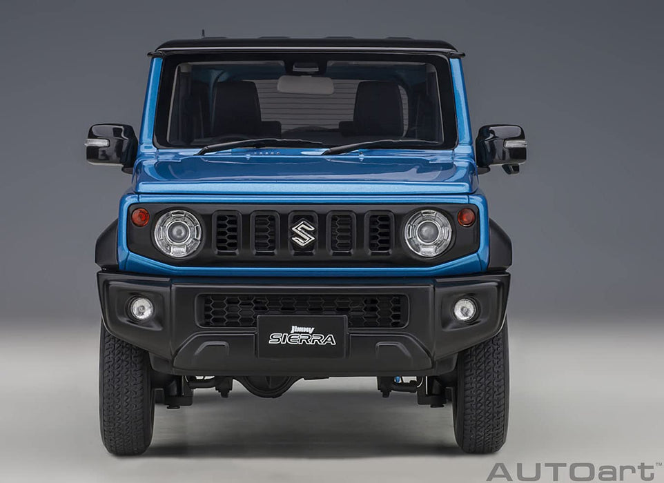 AUTOart 1/18 Suzuki Jimny Sierra JB74 Blue Metallic/Black-Roof Model Car 78507_5