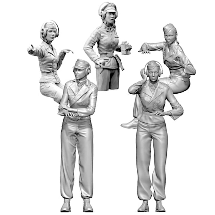 Sol Model 1/16 IV Tank Female Crew Set of 5 Trumpeter Resin Model Kit MM273 NEW_1