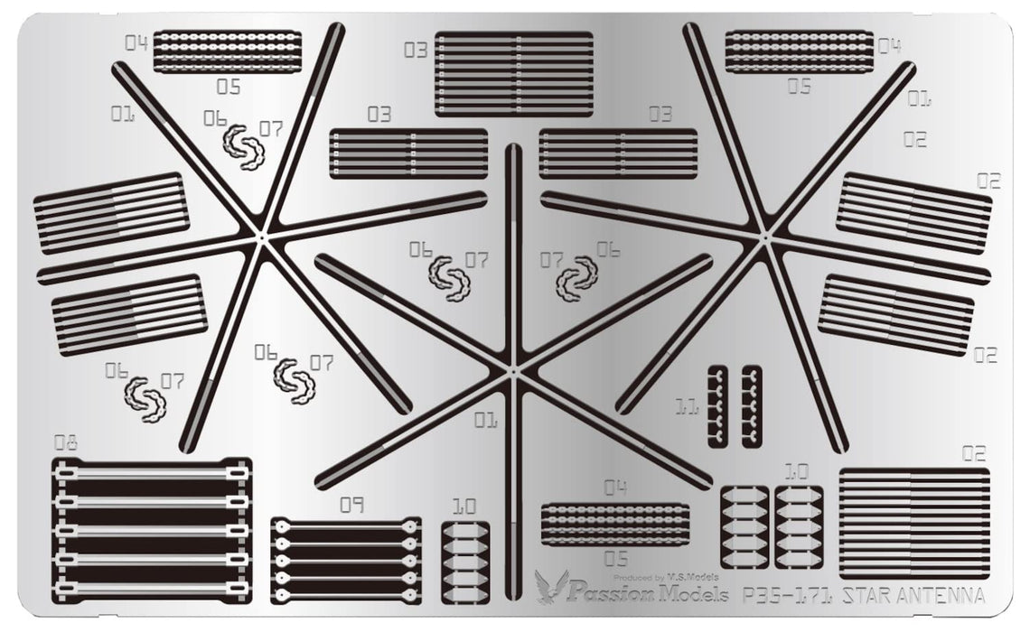 Passion Models 1/35 IV Command Tank Star Antenna Set Jig Model Parts P35-171J_1