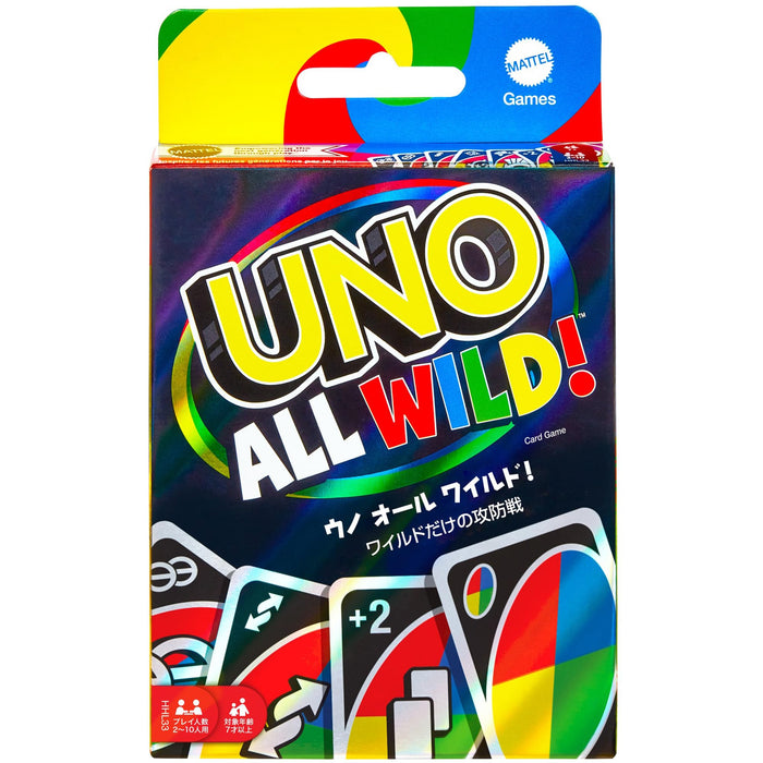 Mattel Game UNO All Wild for 7 years old & Up 2-10 players Card Game HHL33 NEW_1