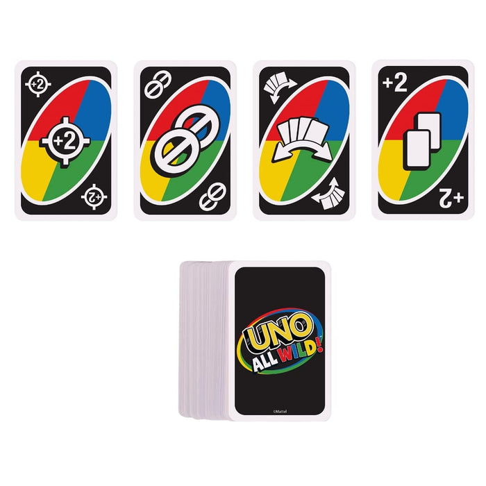 Mattel Game UNO All Wild for 7 years old & Up 2-10 players Card Game HHL33 NEW_4