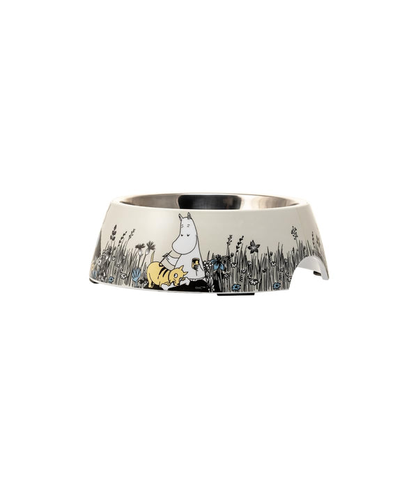 Moomin Pet Food Bowl L Grey 220x68mm MRA150003 Stainless Steel, Melamine NEW_2