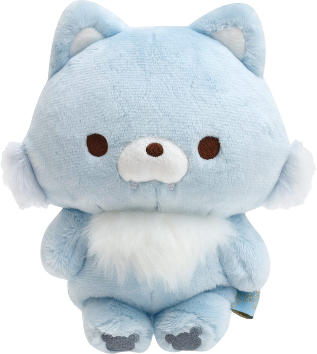 Rilakkuma Posing Plush Doll Blue Small Wolf MF45301 Soft Boa Movable gimmick NEW_3