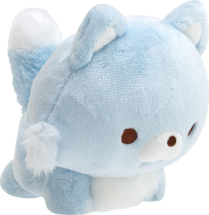 Rilakkuma Posing Plush Doll Blue Small Wolf MF45301 Soft Boa Movable gimmick NEW_6