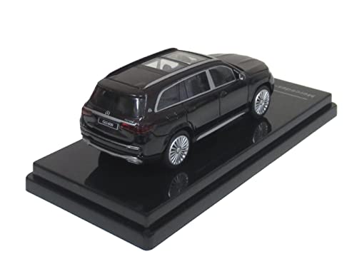 JADI Mercedes Maybach GLS Obsidian Black/Rubellite Red LHD 1/64 Scale PA55304_2