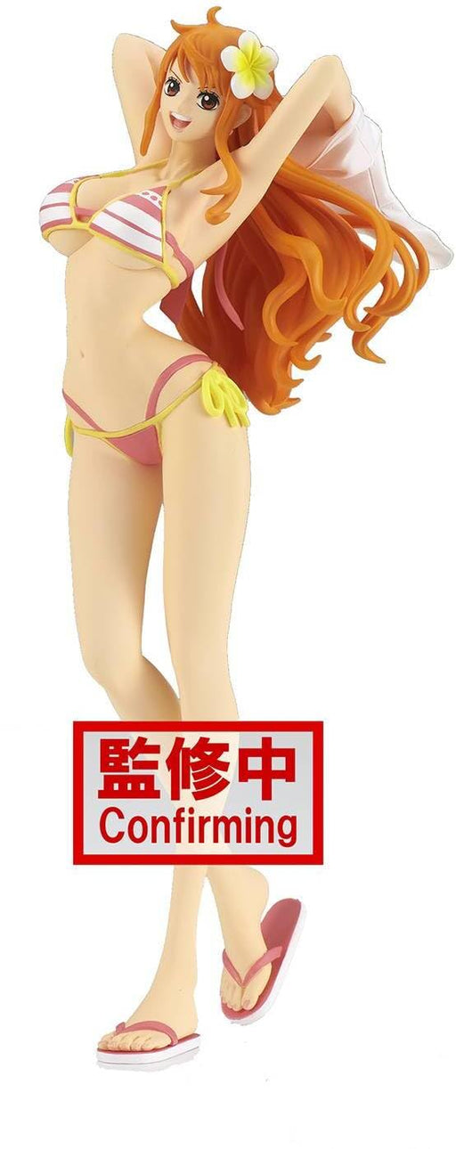 One Piece Gland Line Girls On Vacation NAMI Pink Ver. Figure Prize BANPRESTO NEW_1