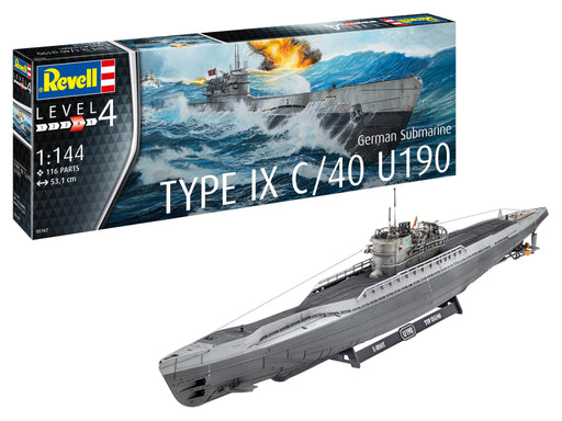 Revell 1/144 scale German Submarine Type IX C/40 Plastic Model Kit RV05167 NEW_1