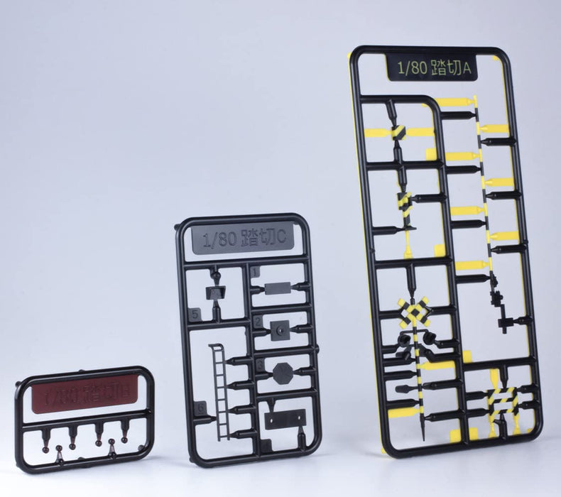 PLUM MS055 HO Gauge 1/80 Scale 2 color molding Railway Crossing Model Kit NEW_3