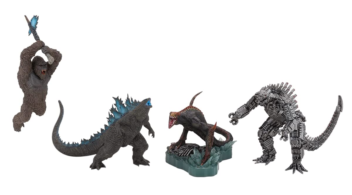 Art Spirits Hyper Modeling Godzilla Vs. Kong 2021 Figure Set of 4 BOX AT-056 NEW_1