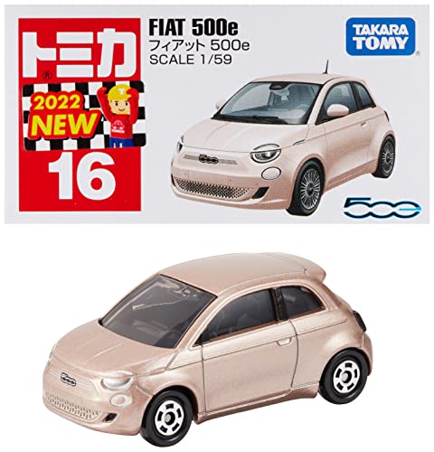 Takara Tomy Tomica No.16 Fiat 500e (Box) Diecast Miniature Car 1/59 scale NEW_1