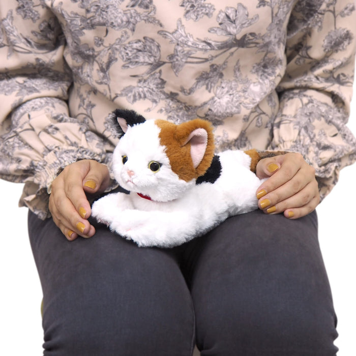 Sun Lemon Hizaneko Knee Calico Cat SS Plush Doll 11x12x29cm Animal P-8052 NEW_6