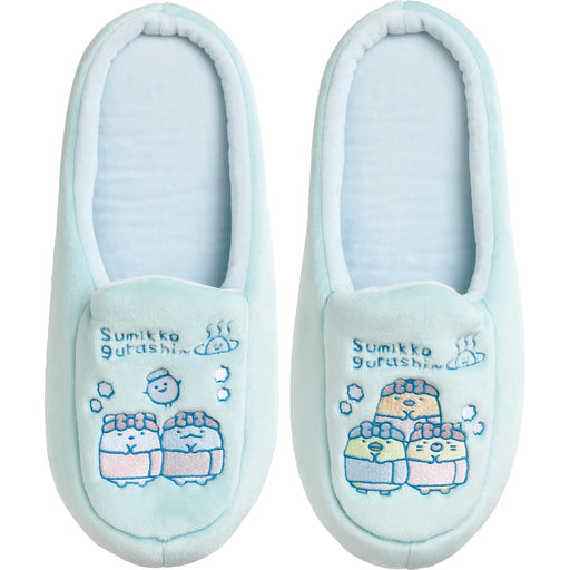 San-X Sumikko Gurashi Room Shoes Blue KG04902 Super Fluffy Boa Woman M size NEW_1