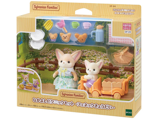 EPOCH Sylvanian Families Nakayoshi Picnic Fennec Doll & Furniture Set DF-24 NEW_2