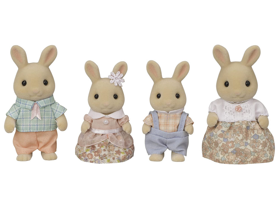 EPOCH Sylvanian Families MILK rabbit family Doll FS-47 Father, Mother, Girl, Boy_1