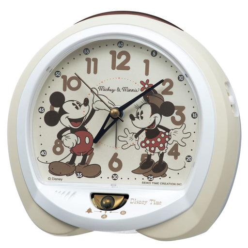SEIKO FD483C Disney Mickey Minnie Talking Bell Sound Alarm Clock 130x140x96mm_1