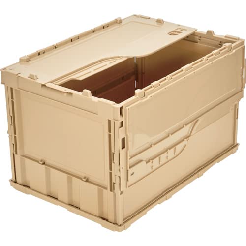 TRUSCO Thin Folding Container 50L with Lock Lid Scolor Storage Box TR-C50B-LS_2