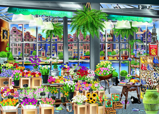 Amsterdam Flower Market 1000 Piece Jigsaw Puzzle Ravensburger 4‎6172764 NEW_1