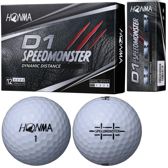 Honma Golf Ball D1 Speed ​​Monster Ball 3 Dozen 36 Pieces White No.1 2 3 5 NEW_1