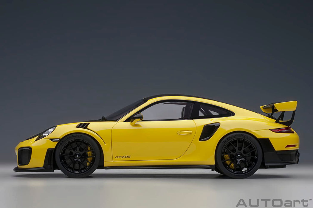 AUTOart 1/18 Porsche 911 (991.2) GT2 RS Weissach Package Yellow 78172 Diecast_3