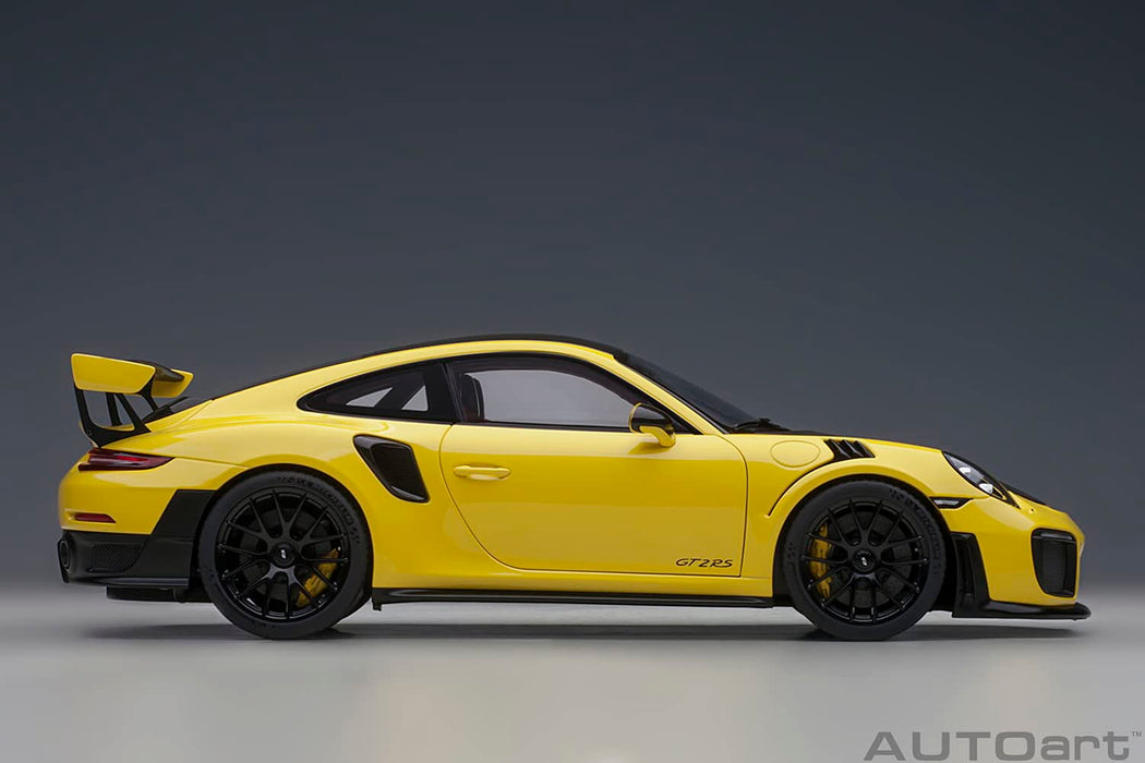 AUTOart 1/18 Porsche 911 (991.2) GT2 RS Weissach Package Yellow 78172 Diecast_4