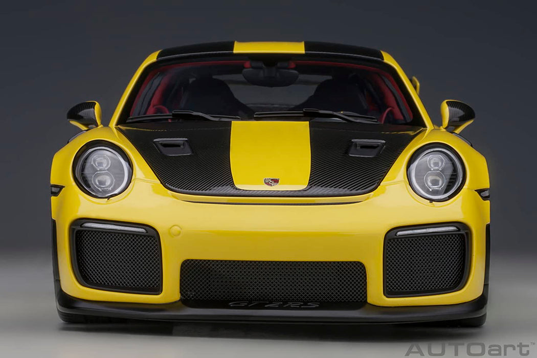 AUTOart 1/18 Porsche 911 (991.2) GT2 RS Weissach Package Yellow 78172 Diecast_5