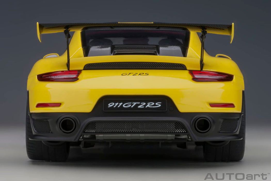 AUTOart 1/18 Porsche 911 (991.2) GT2 RS Weissach Package Yellow 78172 Diecast_6