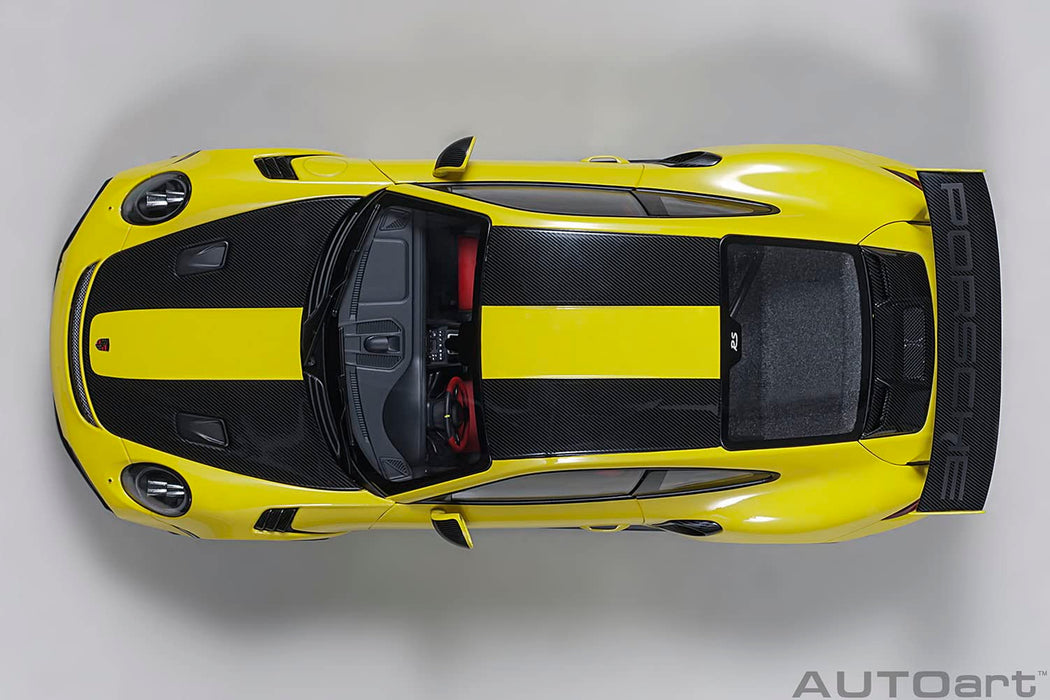 AUTOart 1/18 Porsche 911 (991.2) GT2 RS Weissach Package Yellow 78172 Diecast_7